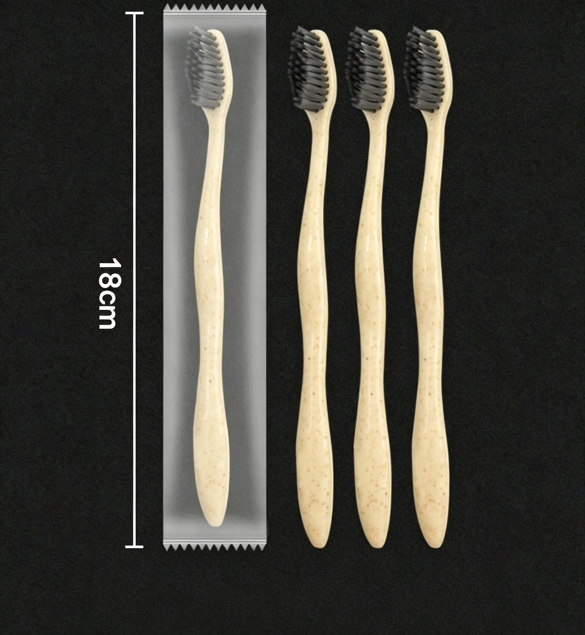 100 Piece Hotel Disposable Bamboo Charcoal Toothbrush Set