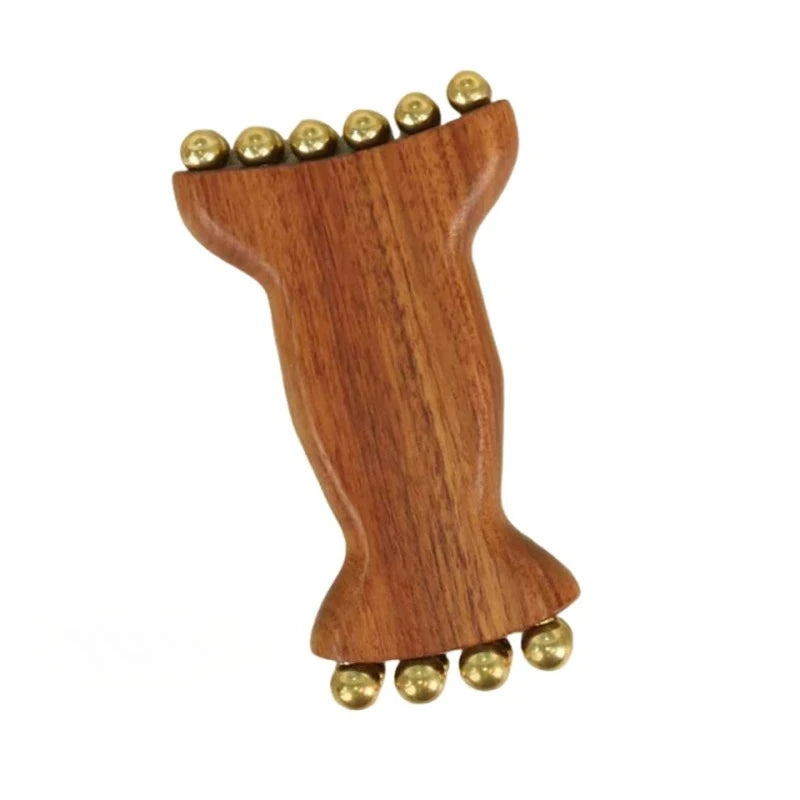 Copper Sandalwood Meridian Massage Comb Scalp Guasha Tool