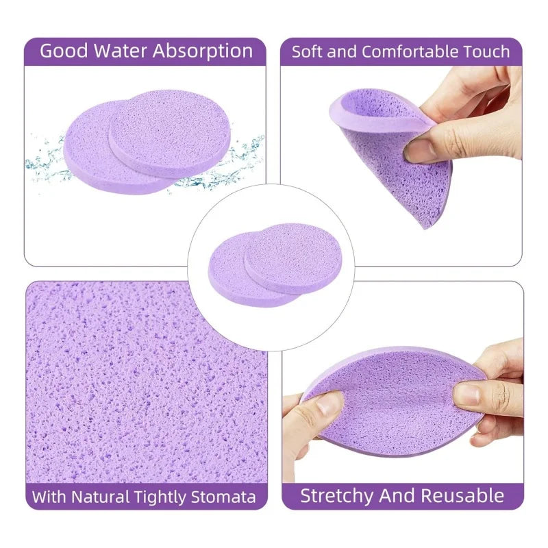 Compressed Face Wash Puff Cleansing Sponge Storage Box