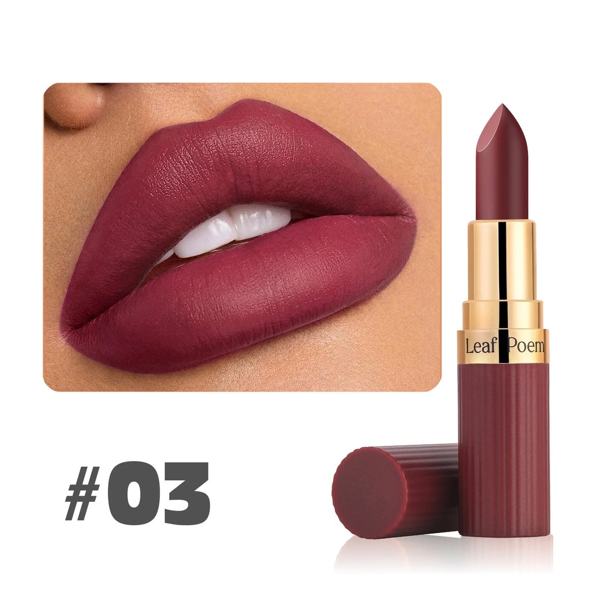 Six Color Matte Velvet Lipstick Nude Coffee Makeup