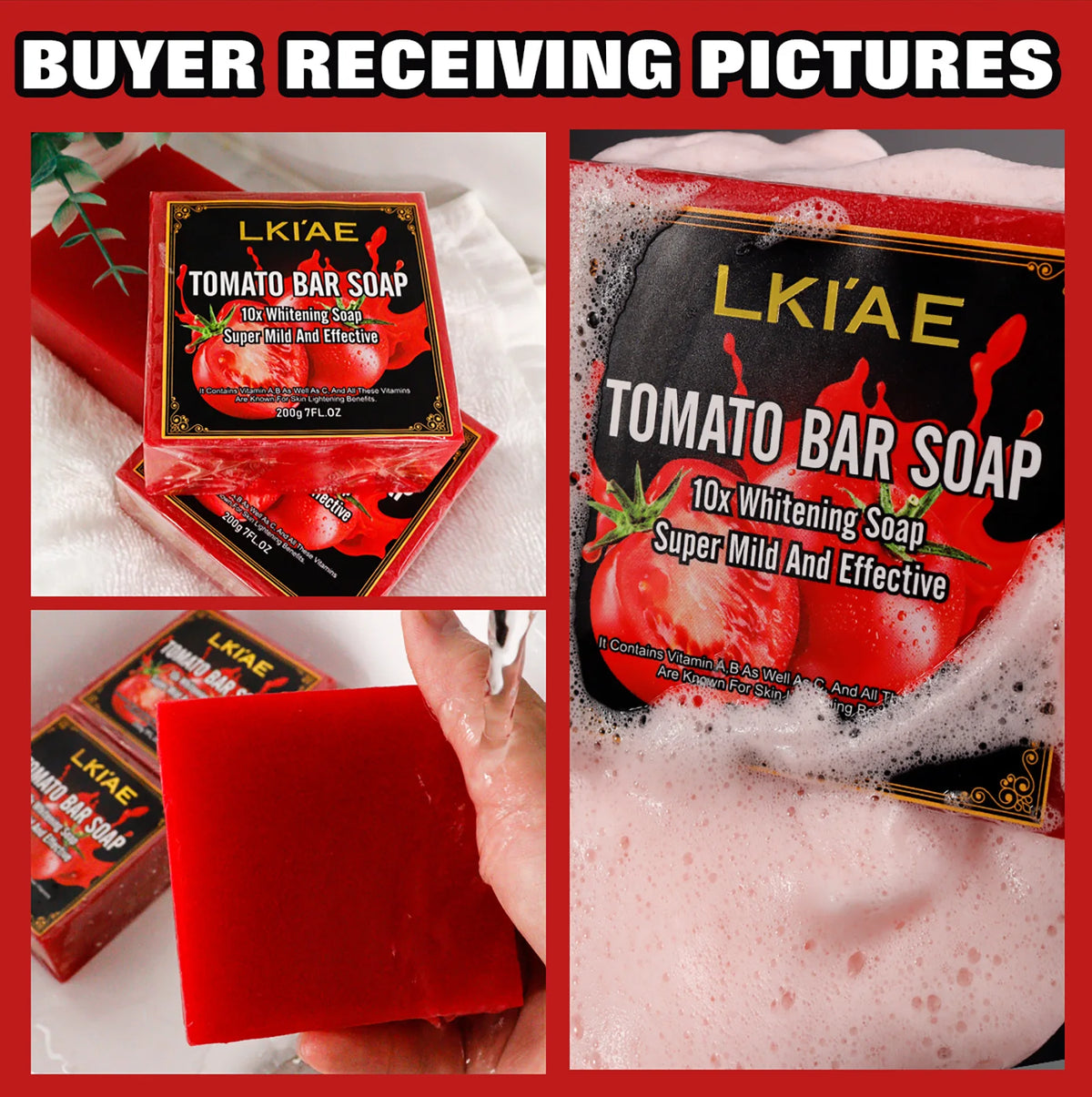 Organic Tomato Soap Bar Face Body Cleansing