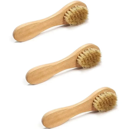 Bamboo Horse Hair Facial Cleansing Exfoliating Brush