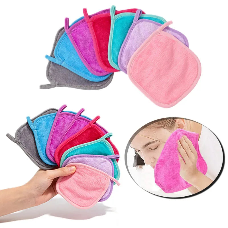 10 Piece Microfiber Face Cleaning Makeup Remover Cloths
