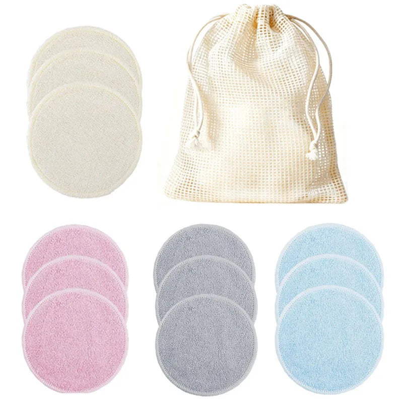 12 Piece Reusable Bamboo Cotton Makeup Remover Pads