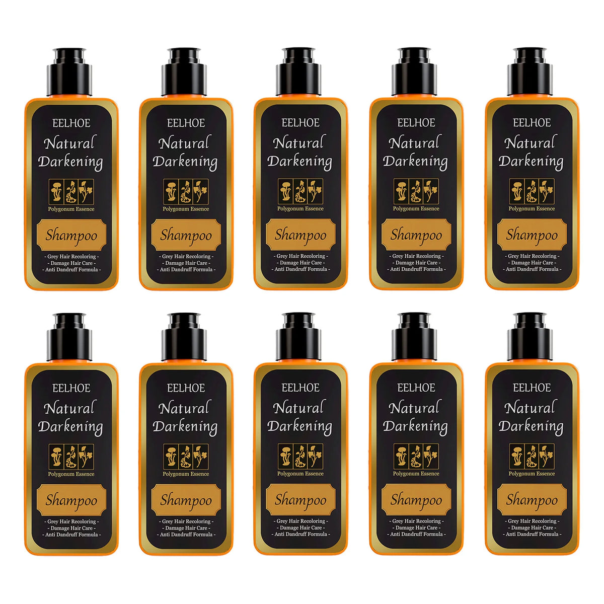 Herbal Black Dye Shampoo Hair Coloring Care