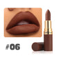 Six Color Matte Velvet Lipstick Nude Coffee Makeup