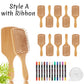 DIY Wooden Hairbrush Painting Kit Multicolor Pens Set