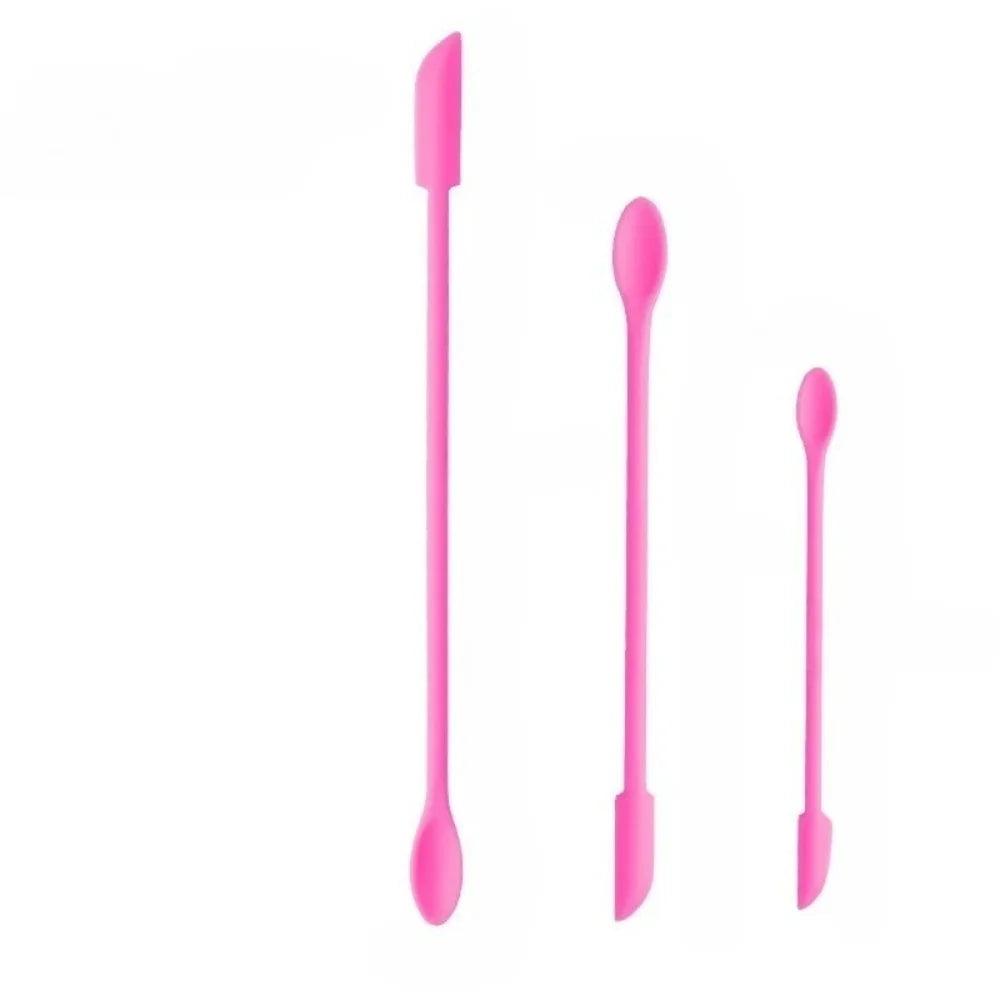 Reusable Silicone Cosmetic Jar Scrapers Mini Spatula Set