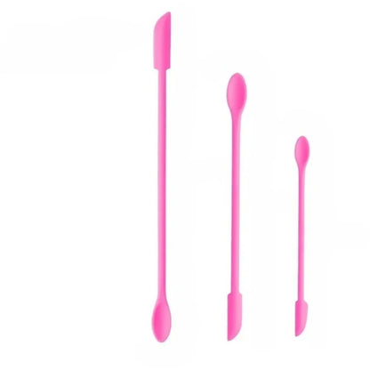 Reusable Silicone Cosmetic Jar Scrapers Mini Spatula Set