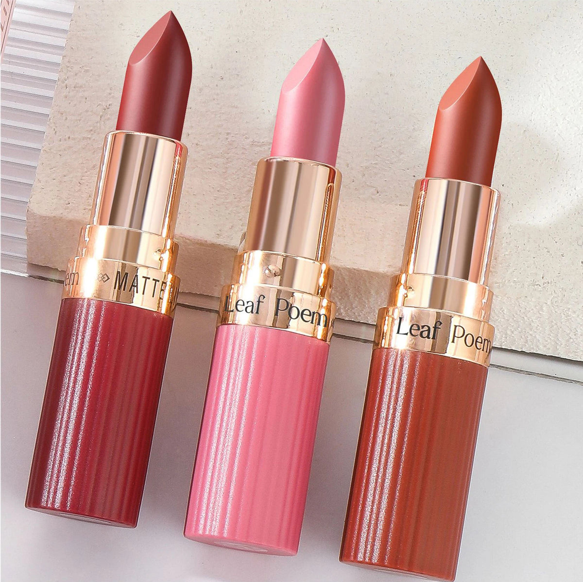 Six Color Matte Velvet Lipstick Nude Coffee Makeup