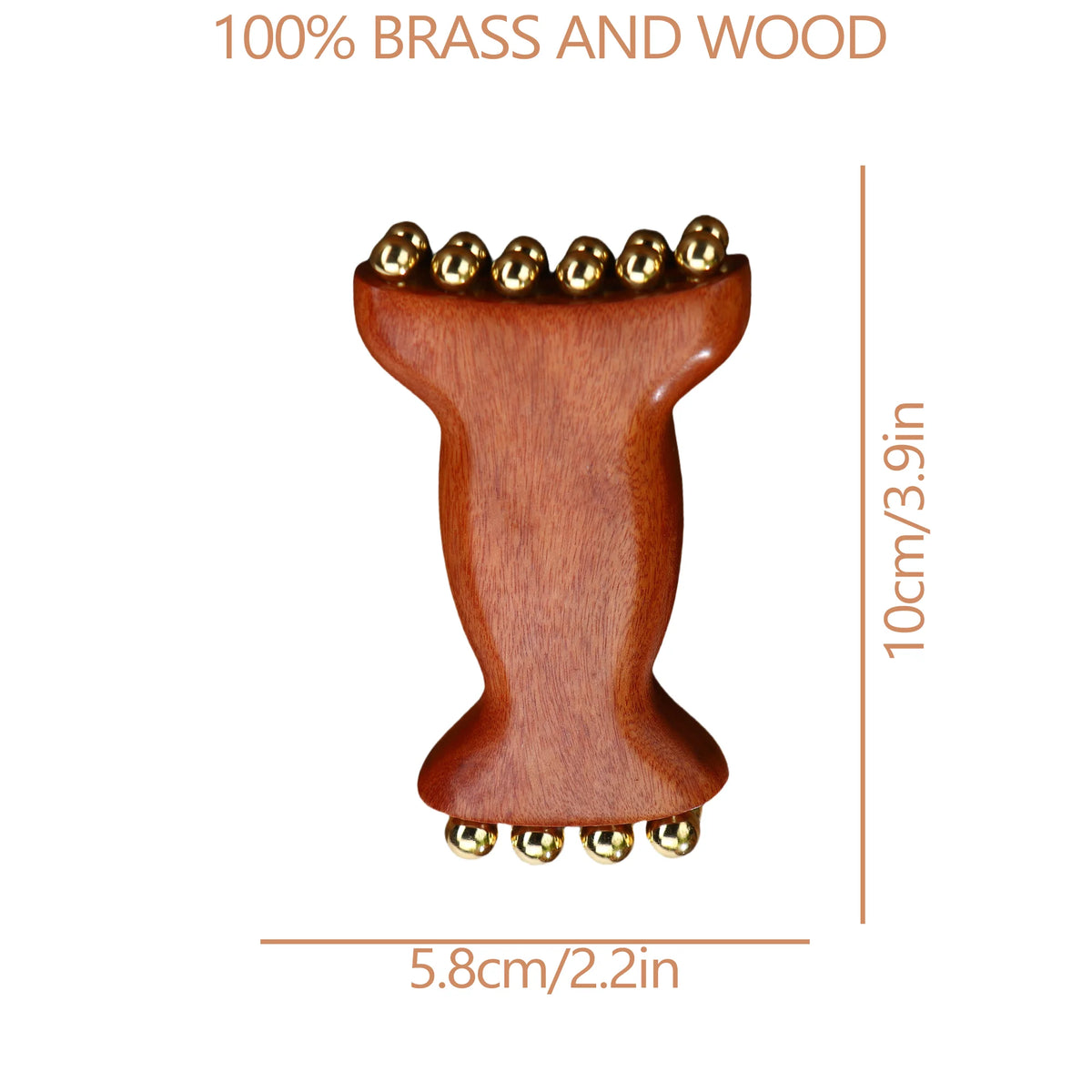 Copper Sandalwood Meridian Massage Comb Scalp Guasha Tool
