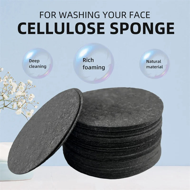 Compressed Natural Facial Cleansing Sponges Exfoliating Pads