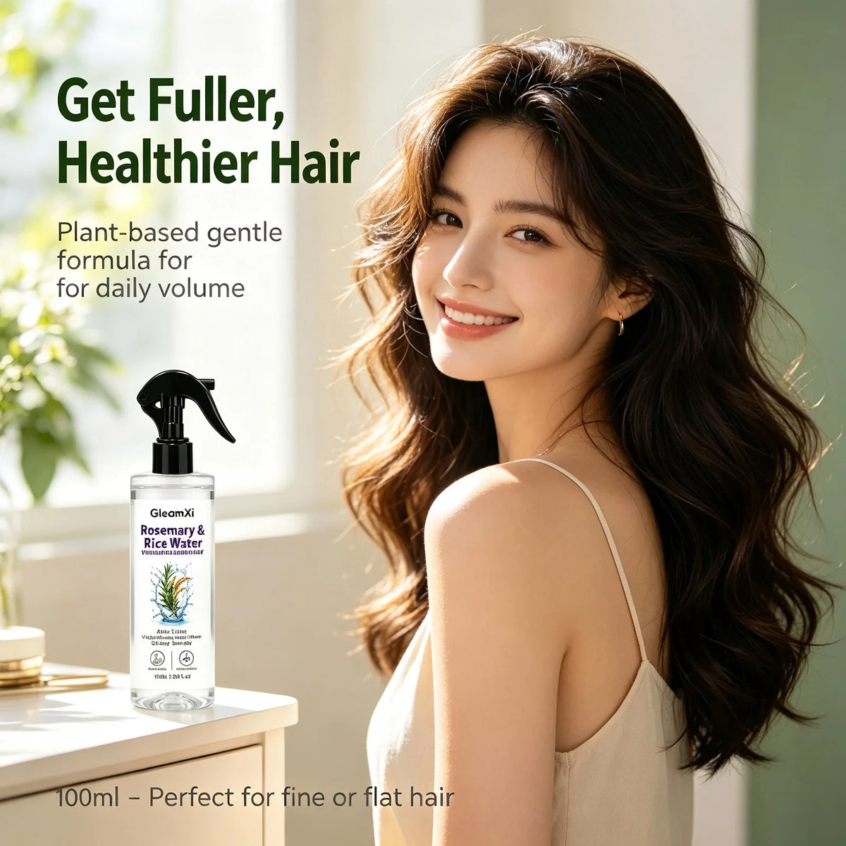 Rice Water Natural Hair Spray Lightweight Formula