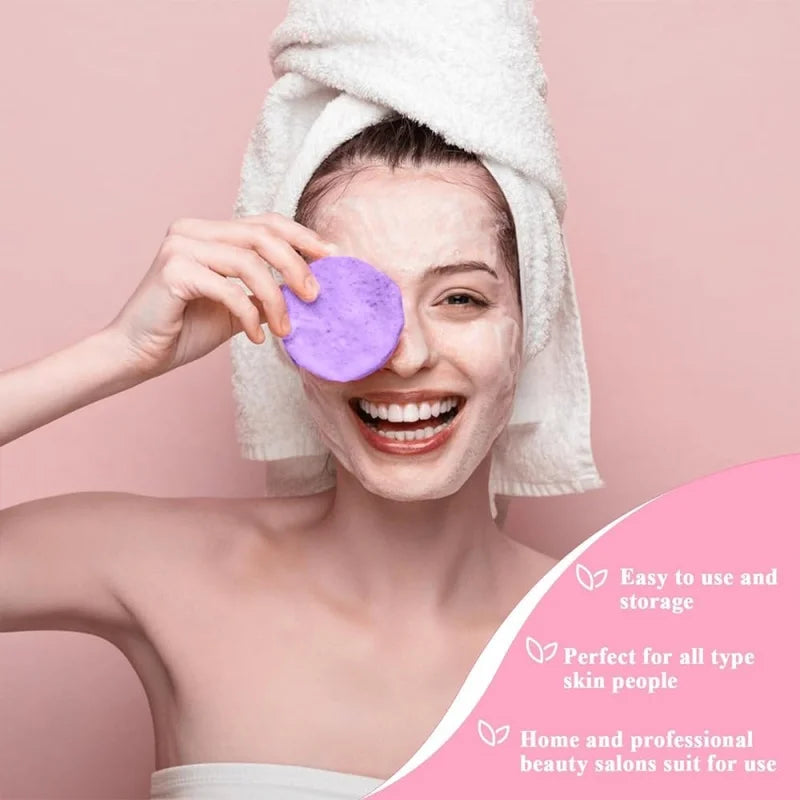 Compressed Face Wash Puff Cleansing Sponge Storage Box
