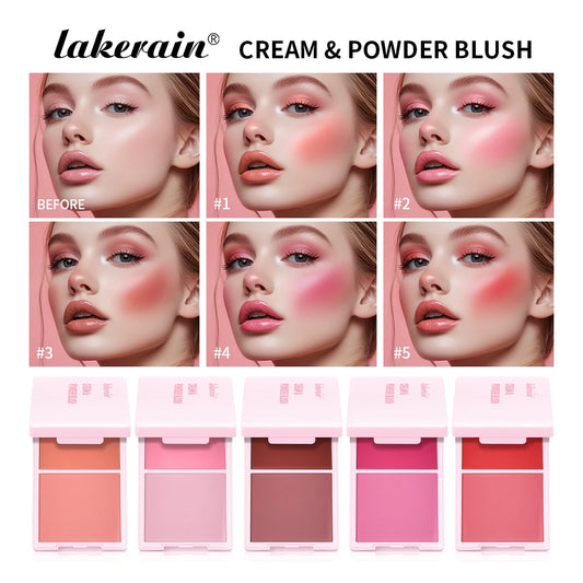 Two In One Cream Powder Blush Korean Makeup