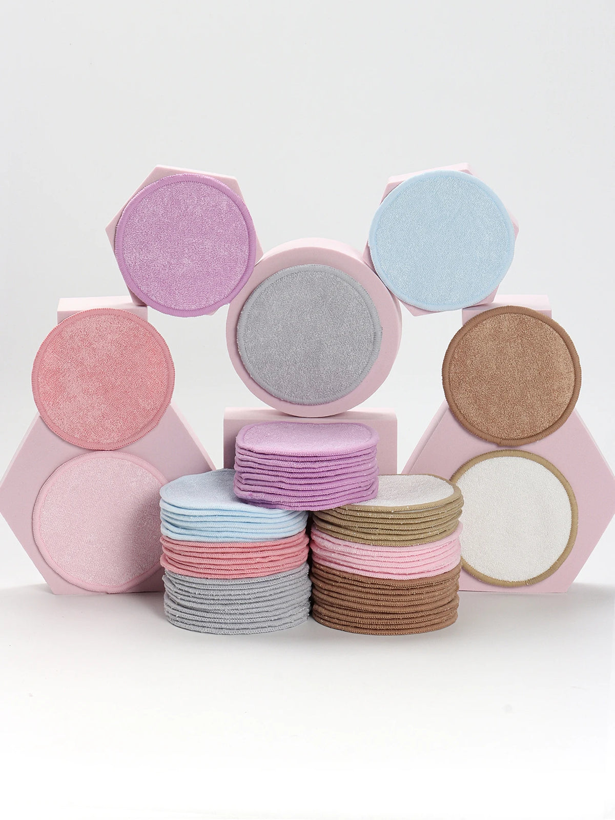 Bamboo Fiber Reusable Makeup Remover Pads Face Cleanser