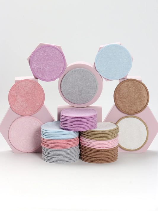 Bamboo Fiber Reusable Makeup Remover Pads Face Cleanser