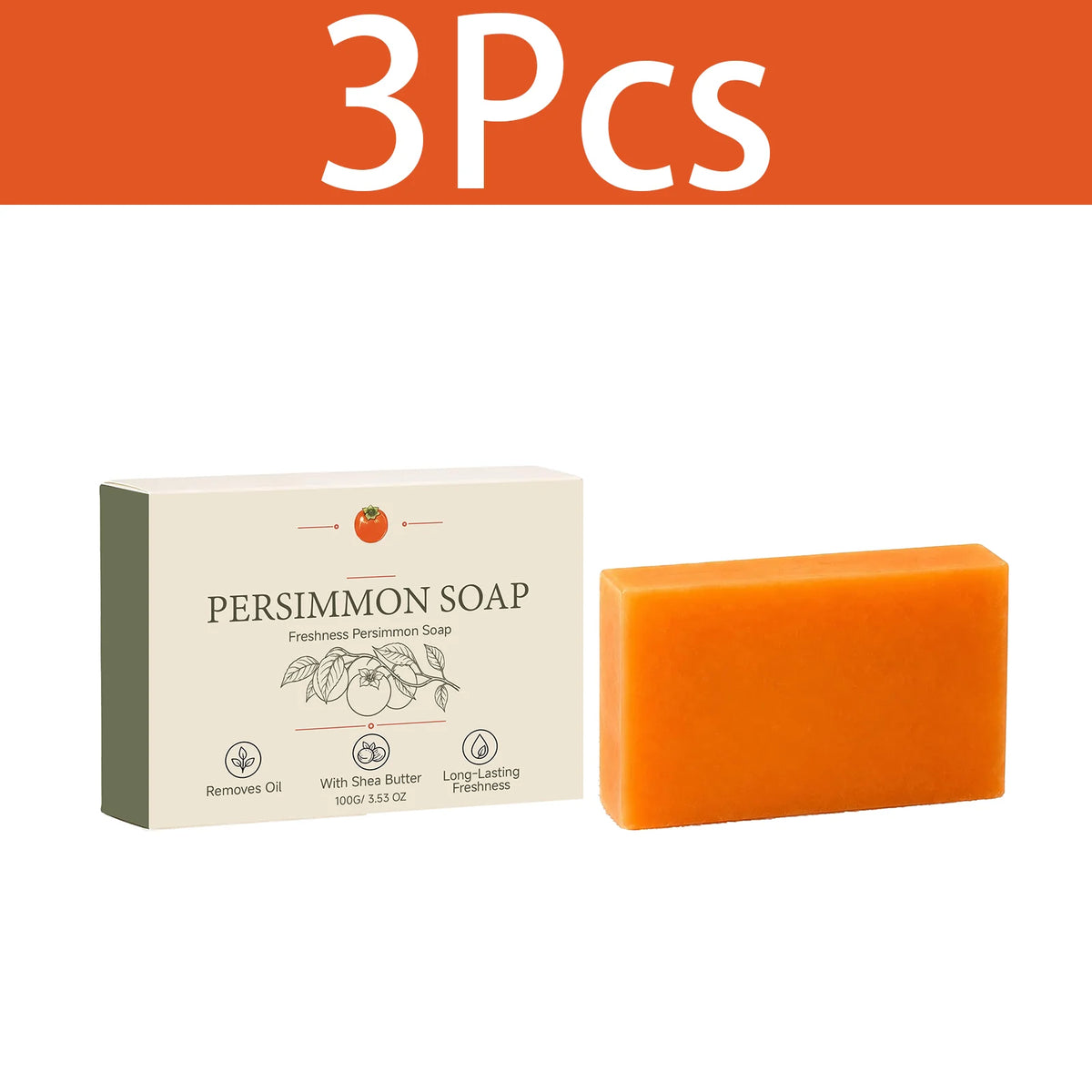 Persimmon Soap Bar Face Body Cleansing Moisturizing