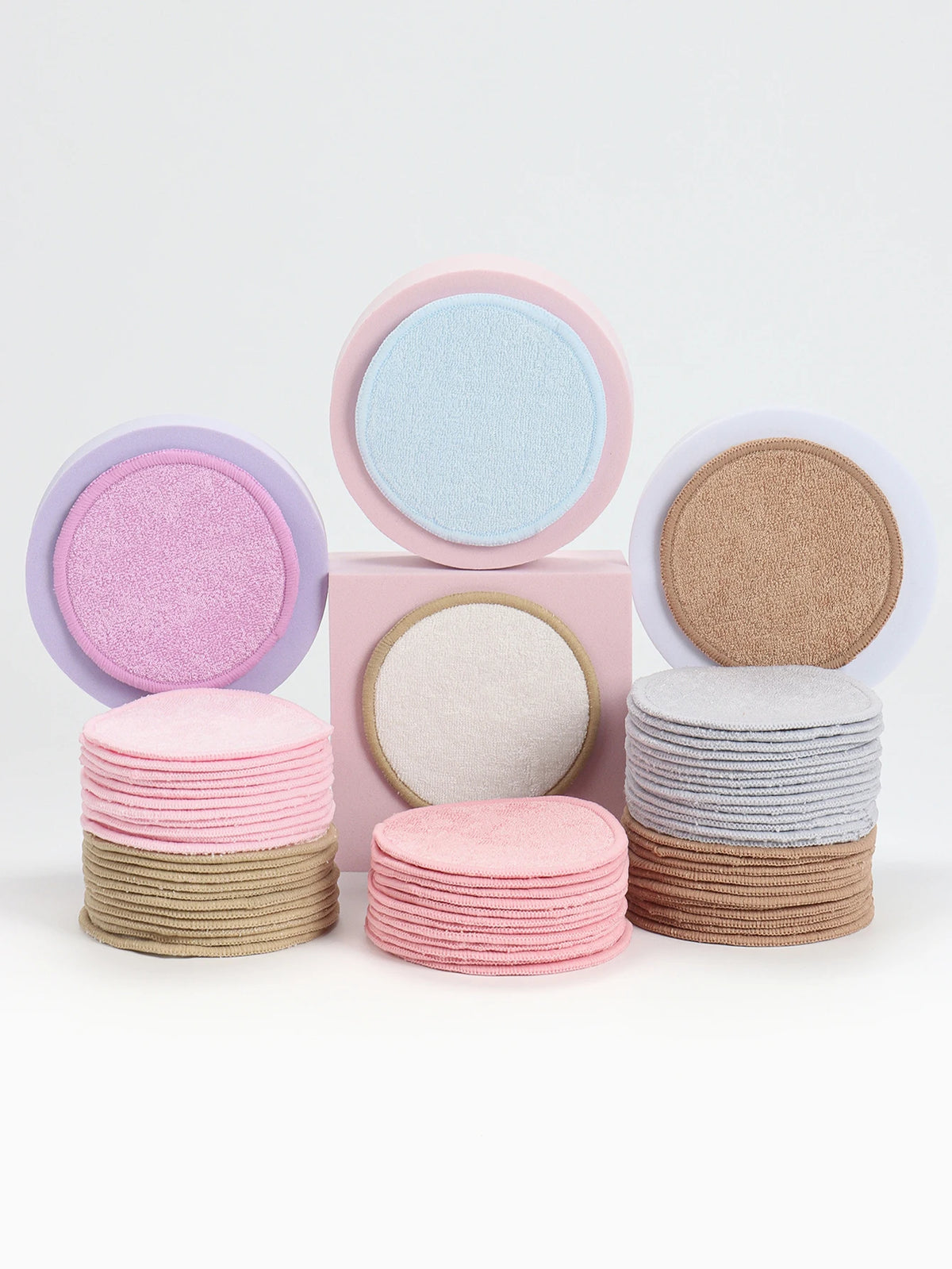 Bamboo Fiber Reusable Makeup Remover Pads Face Cleanser