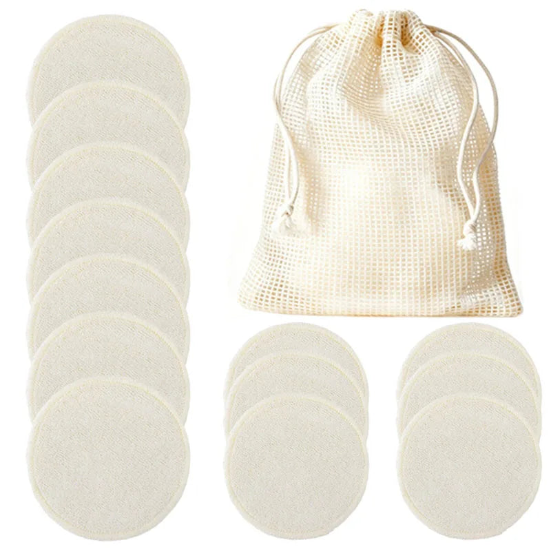 12 Piece Reusable Bamboo Cotton Makeup Remover Pads