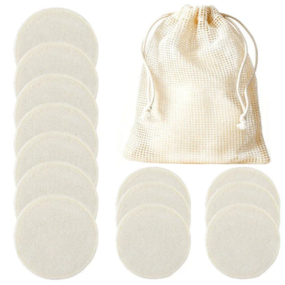 12 Piece Reusable Bamboo Cotton Makeup Remover Pads