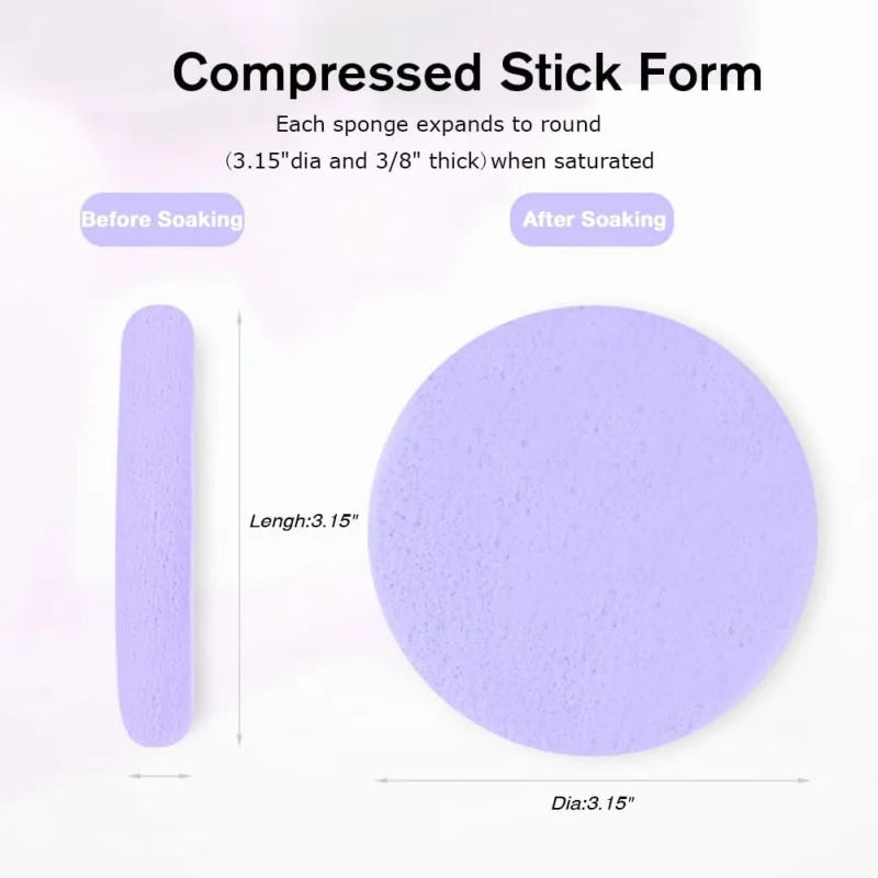 Compressed Face Wash Puff Cleansing Sponge Storage Box
