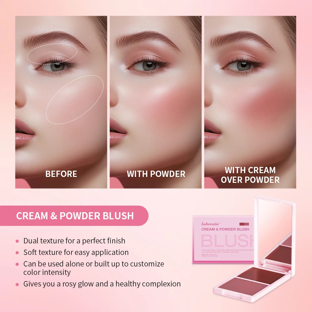 Two In One Cream Powder Blush Korean Makeup