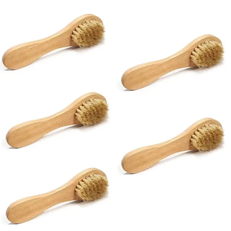 Bamboo Horse Hair Facial Cleansing Exfoliating Brush