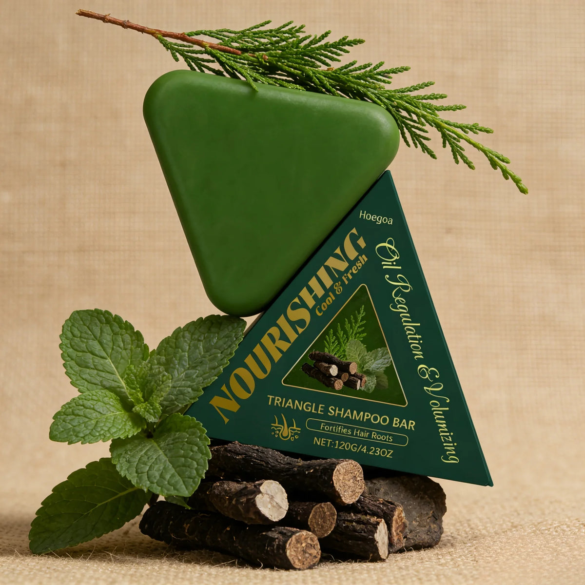 Triangle Polygonum Multiflorum Peppermint Shampoo Bar