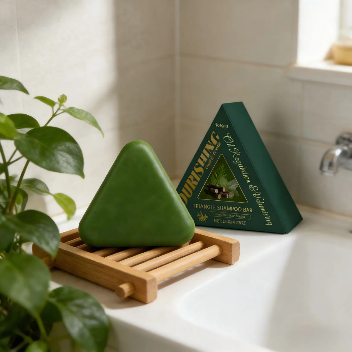 Triangle Polygonum Multiflorum Peppermint Shampoo Bar