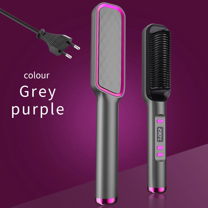 Electric Hot Comb Negative Ion Hair Straightening Brush