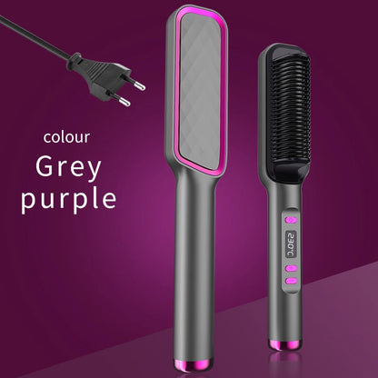 Electric Hot Comb Negative Ion Hair Straightening Brush
