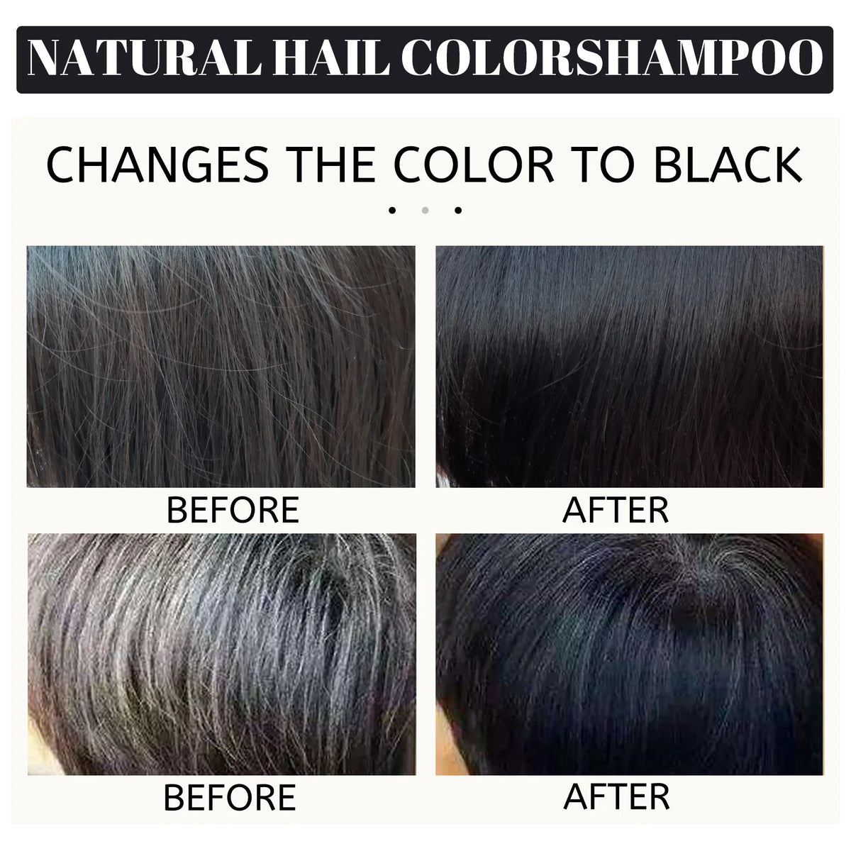 Herbal Black Dye Shampoo Hair Coloring Care