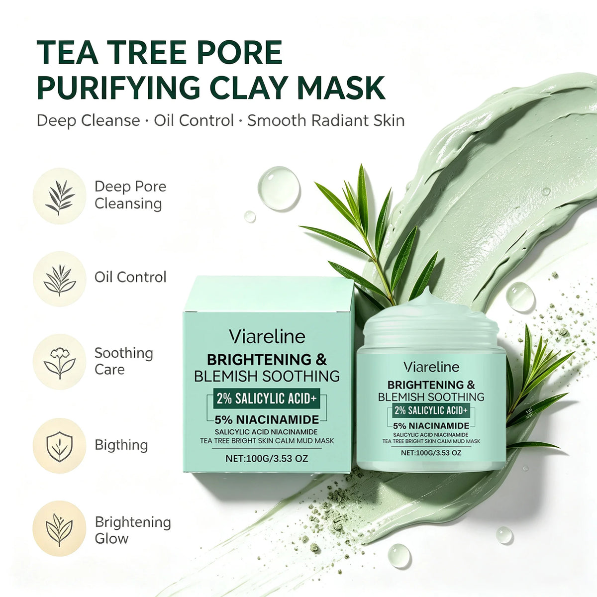 Tea Tree Clay Mask Pore Purifying Oil Control