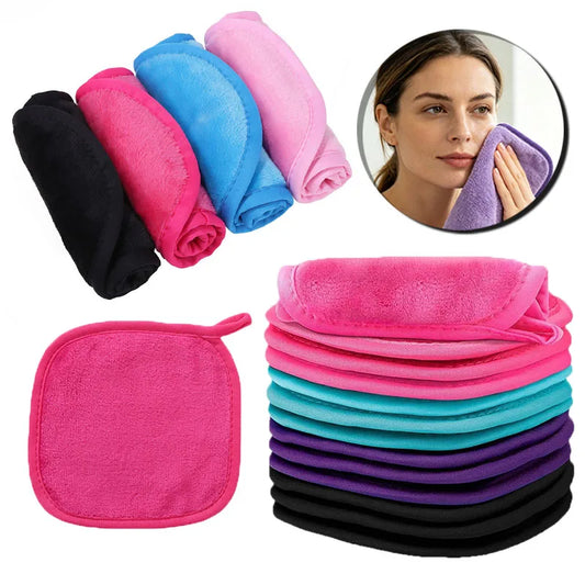 10 Piece Microfiber Face Cleaning Makeup Remover Cloths
