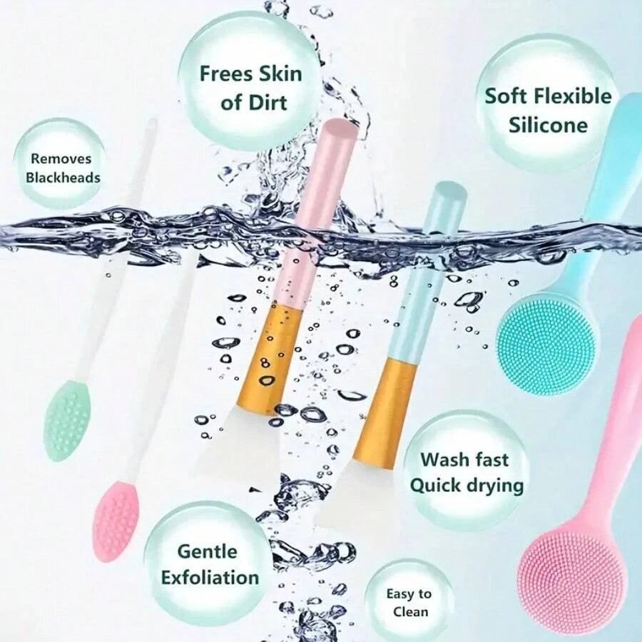 Silicone Facial Cleansing Brushes Gentle Exfoliating Set