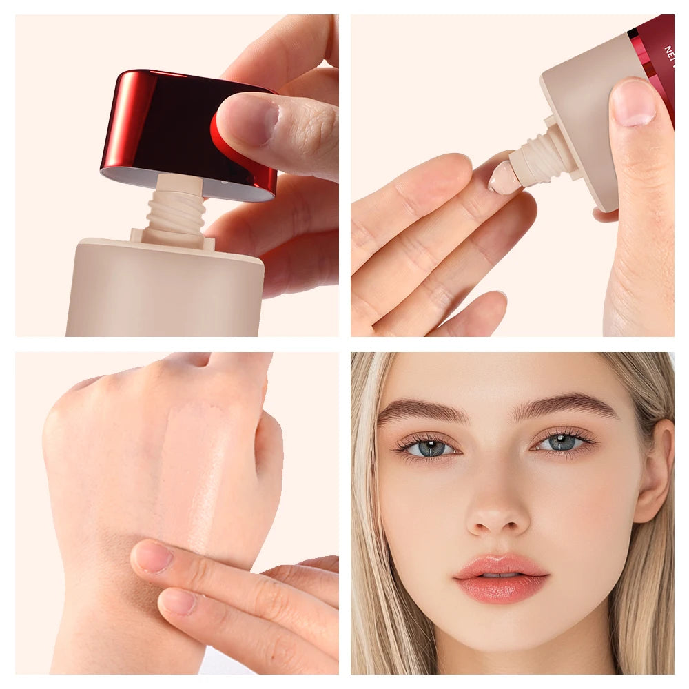 Five Color Matte Liquid Foundation Sweat Resistant Makeup