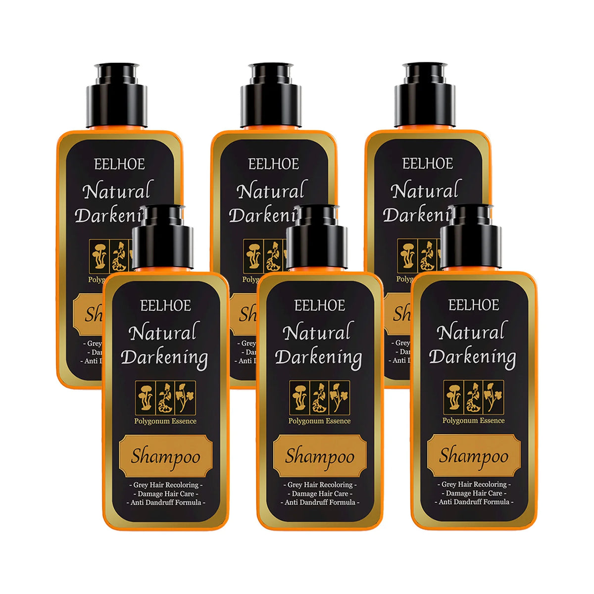 Herbal Black Dye Shampoo Hair Coloring Care