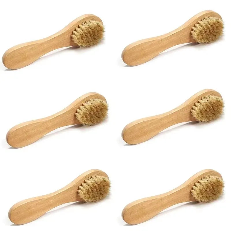 Bamboo Horse Hair Facial Cleansing Exfoliating Brush
