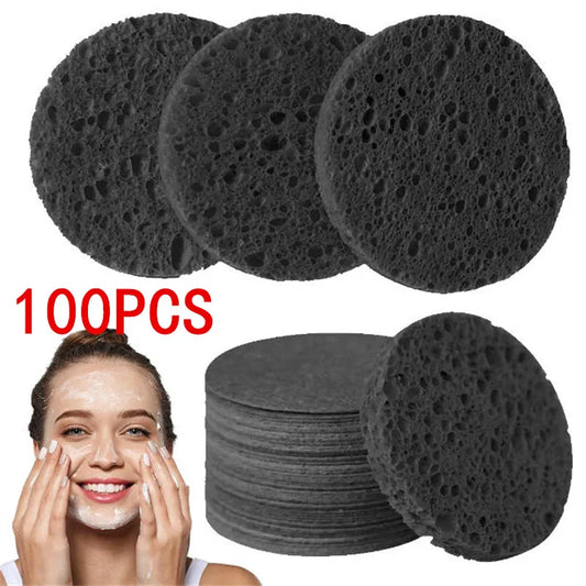 Compressed Natural Facial Cleansing Sponges Exfoliating Pads