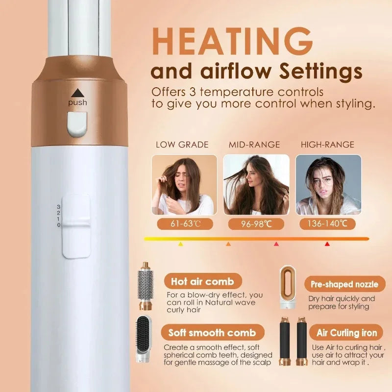 Five In One Hair Dryer Brush Styling Tool Set