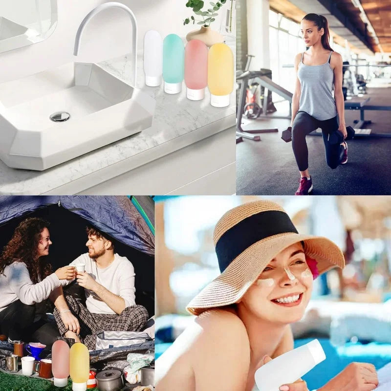 Travel Refillable Soft Squeeze Toiletry Bottle Set