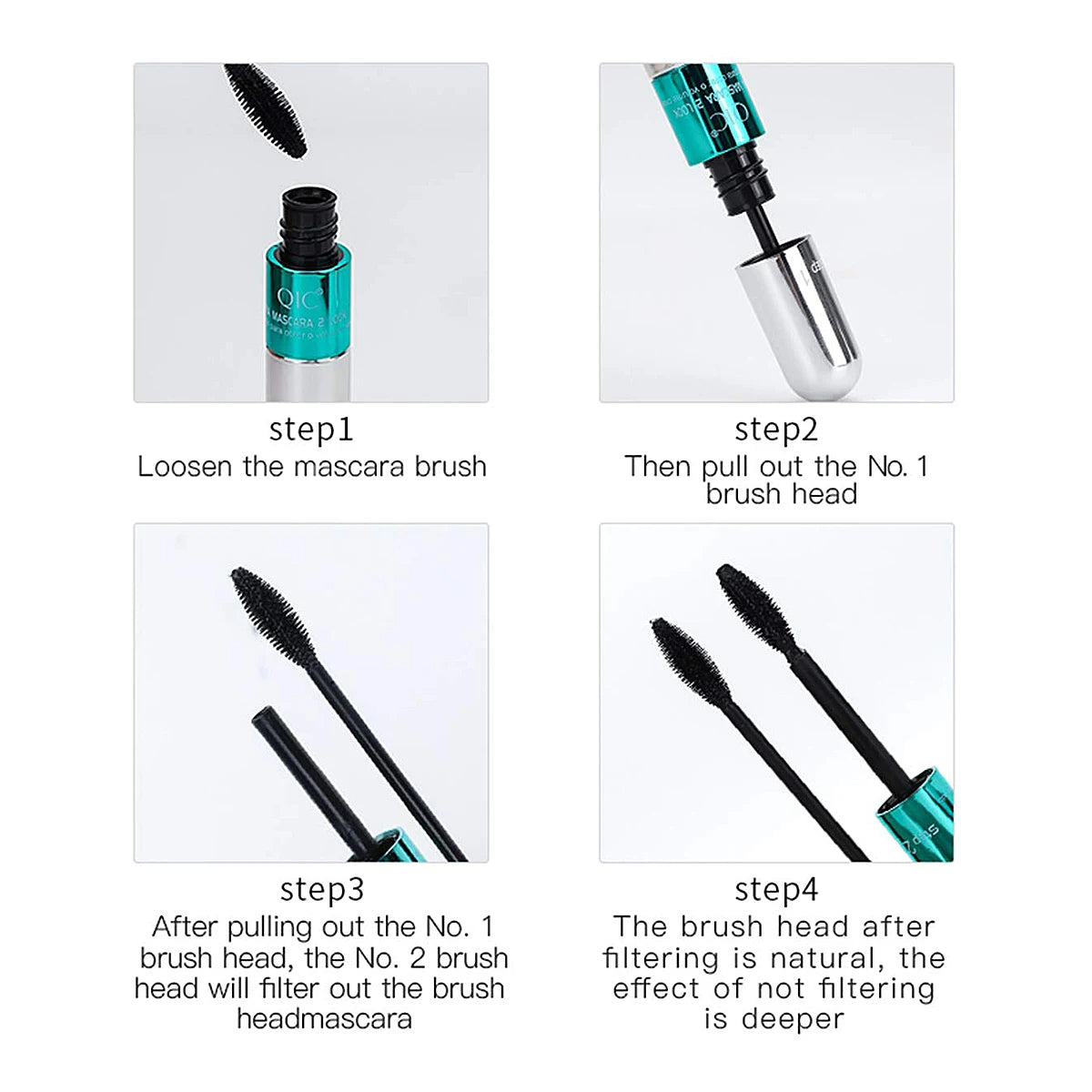 Double In One Silk Fiber Waterproof Mascara