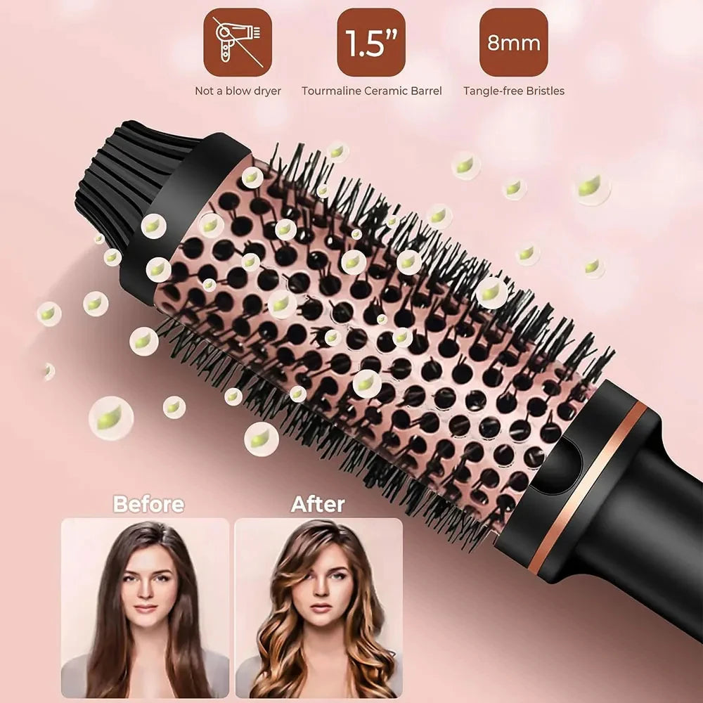 Three In One Ionic Hair Curler Straightener Styling Brush