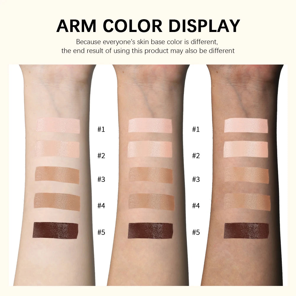 Five Color Matte Liquid Foundation Sweat Resistant Makeup