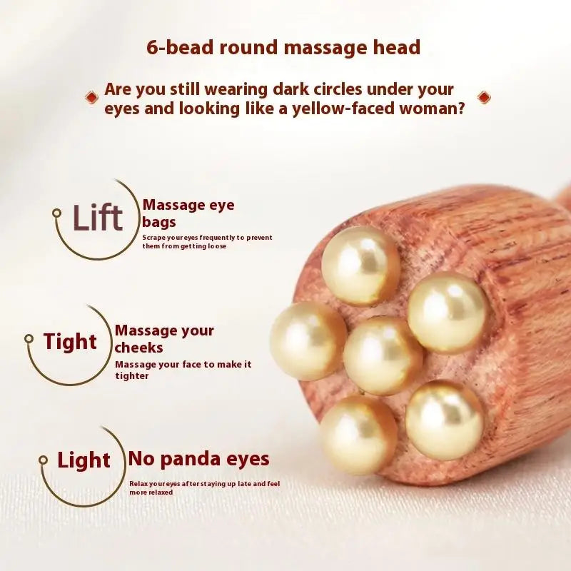 Copper Sandalwood Meridian Massage Comb Scalp Guasha Tool
