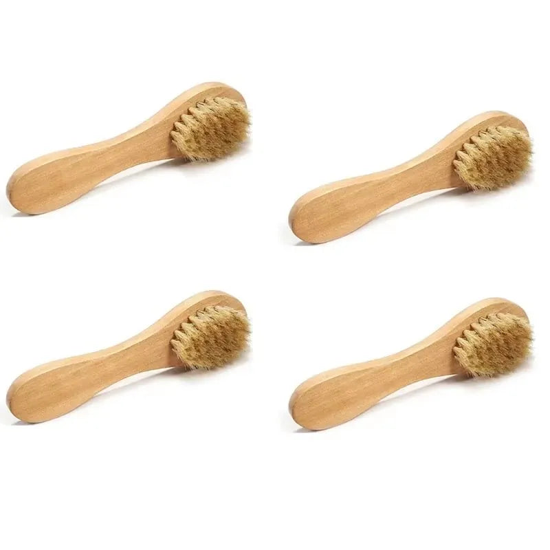 Bamboo Horse Hair Facial Cleansing Exfoliating Brush