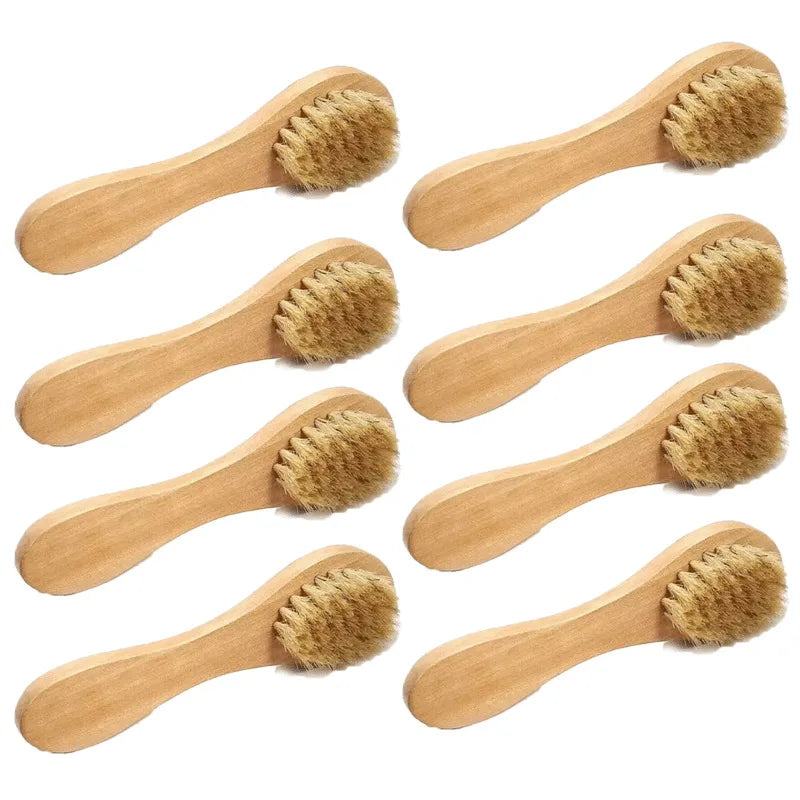 Bamboo Horse Hair Facial Cleansing Exfoliating Brush