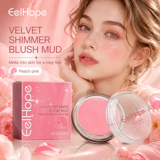 Velvet Cream Blush Mud Glow Hyaluronic Acid Makeup