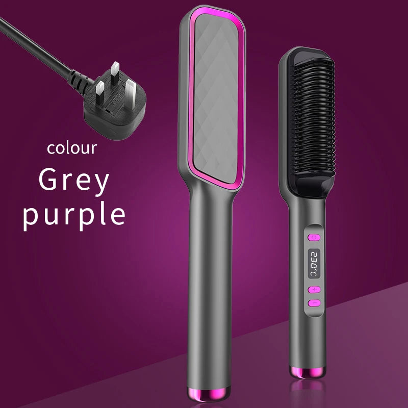 Electric Hot Comb Negative Ion Hair Straightening Brush